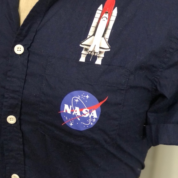 Blue NASA button down - Picture 3 of 7